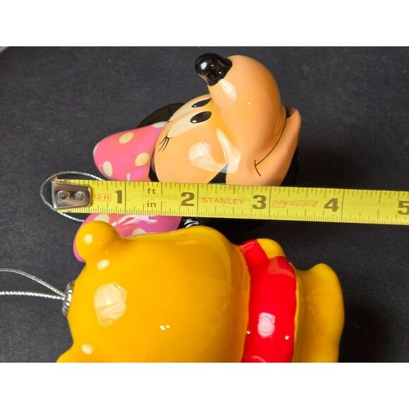Disney Ornament Lot Minnie Mouse Winnie The Pooh Nemo Set Of 3 Plastic 3.5–4" - Picture 15 of 16